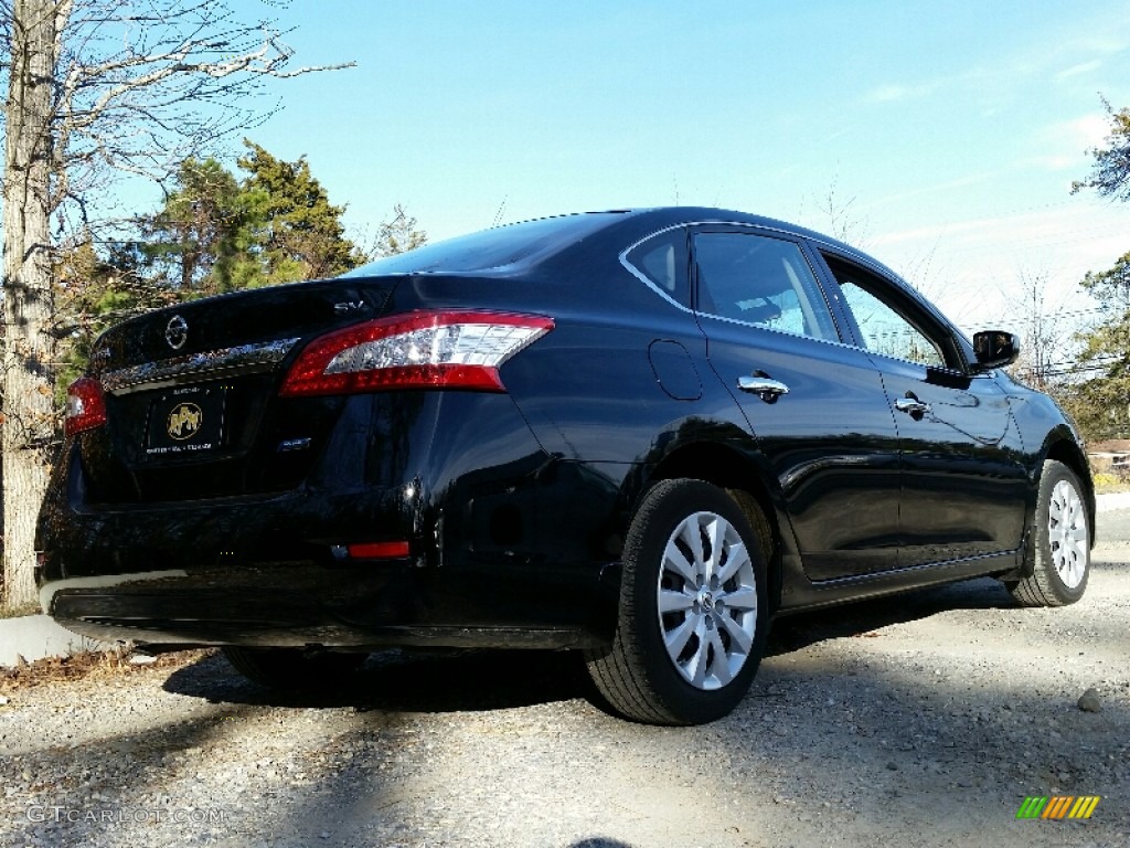 2014 Sentra SV - Super Black / Charcoal photo #7