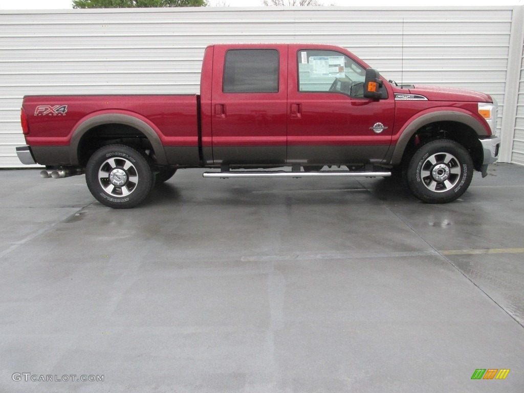Ruby Red Metallic 2016 Ford F250 Super Duty Lariat Crew Cab 4x4 Exterior Photo #111489955