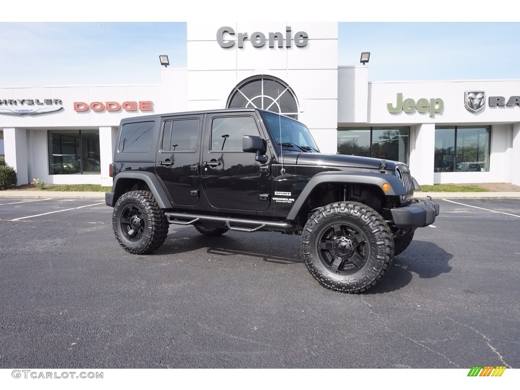 2016 Wrangler Unlimited Sport 4x4 - Black / Black photo #1