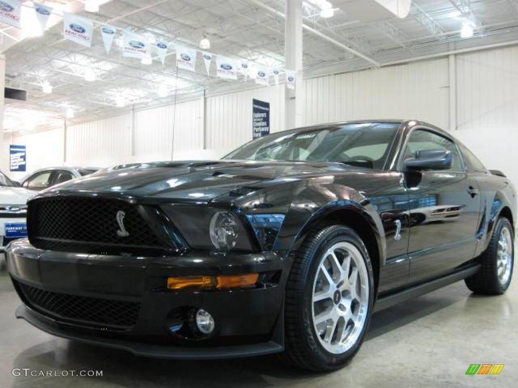 2009 Mustang Shelby GT500 Coupe - Black / Black/Black photo #1