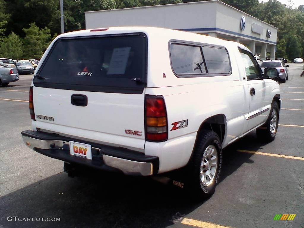 2005 Sierra 1500 SLE Regular Cab 4x4 - Summit White / Neutral photo #3