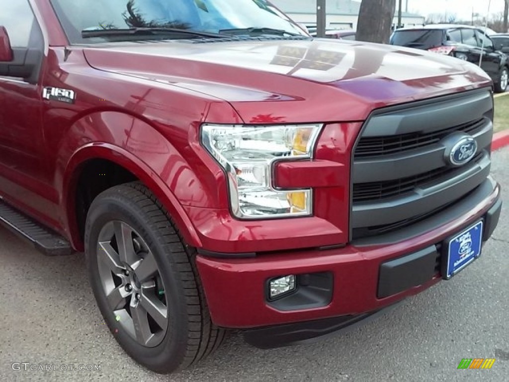 2016 F150 Lariat SuperCrew - Ruby Red / Black photo #2