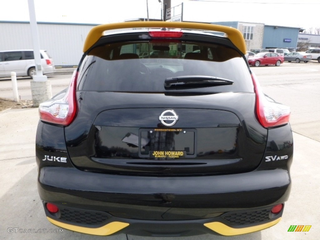 2016 Juke Stinger Edition AWD - Super Black / Stinger Edition Black/Yellow photo #9