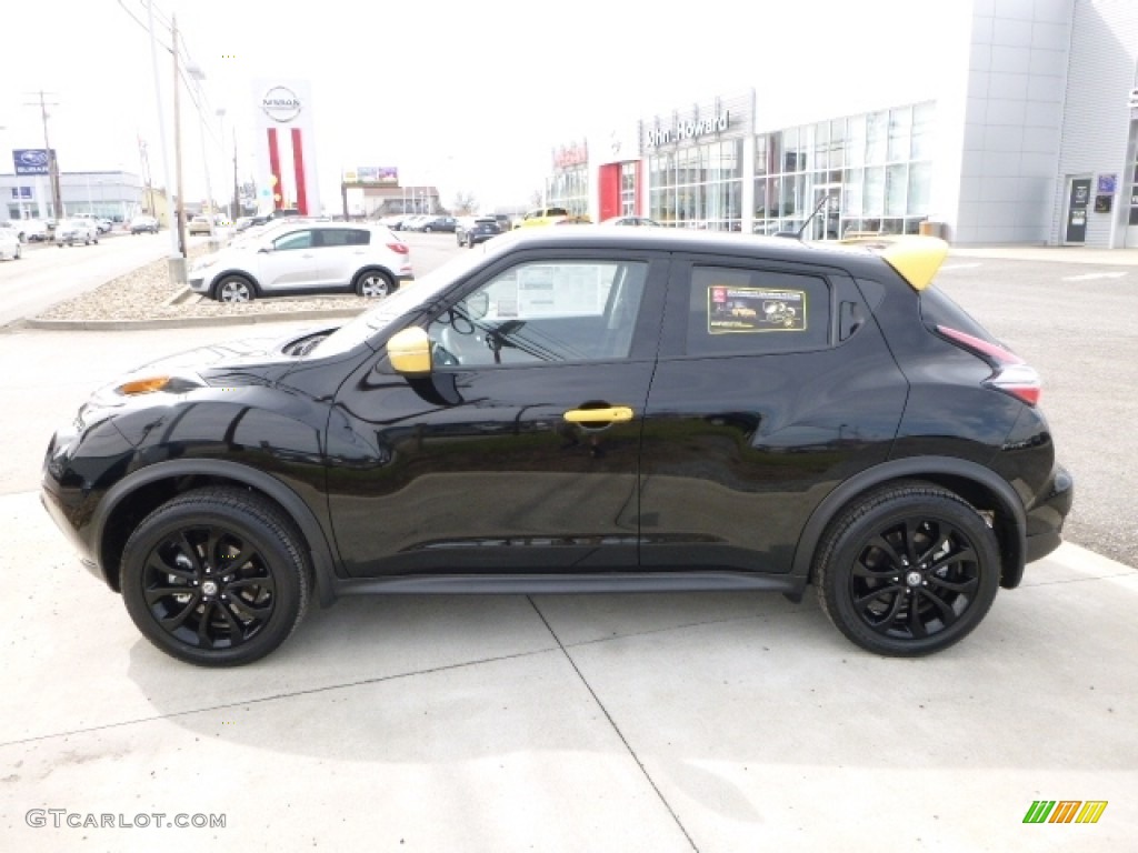 2016 Juke Stinger Edition AWD - Super Black / Stinger Edition Black/Yellow photo #11