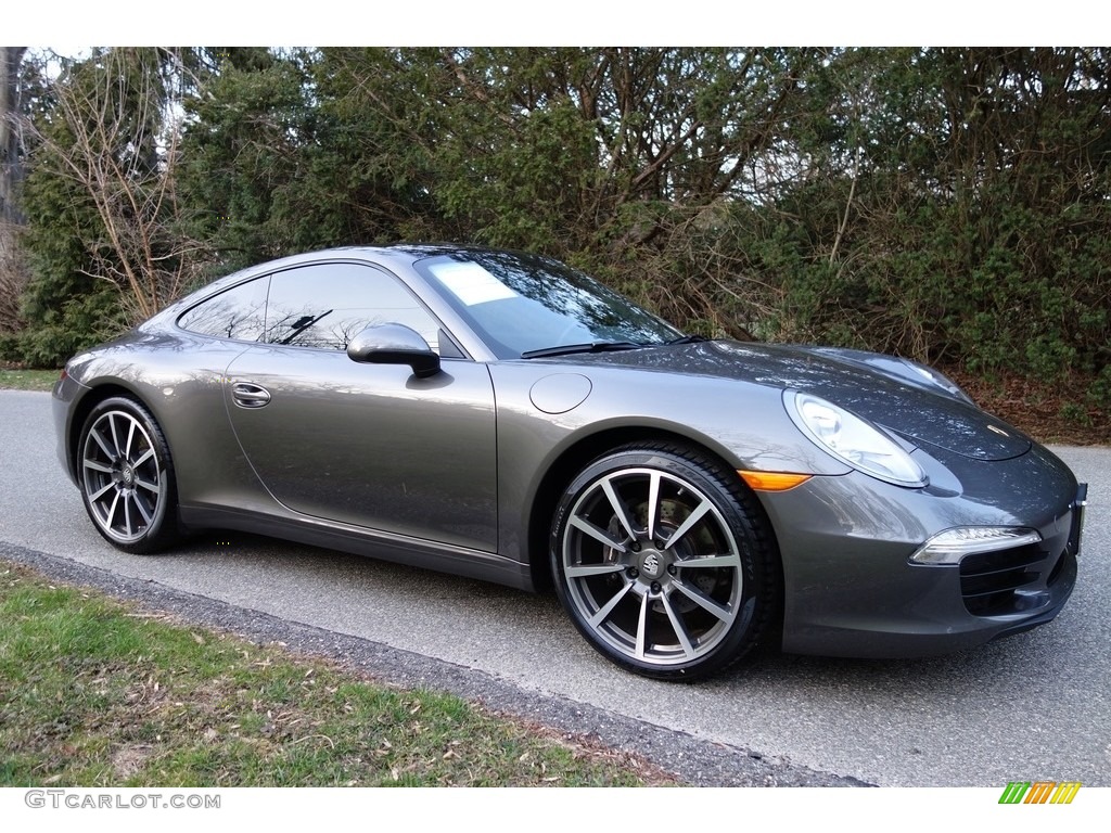 Agate Grey Metallic 2014 Porsche 911 Carrera Coupe Exterior Photo #111508154