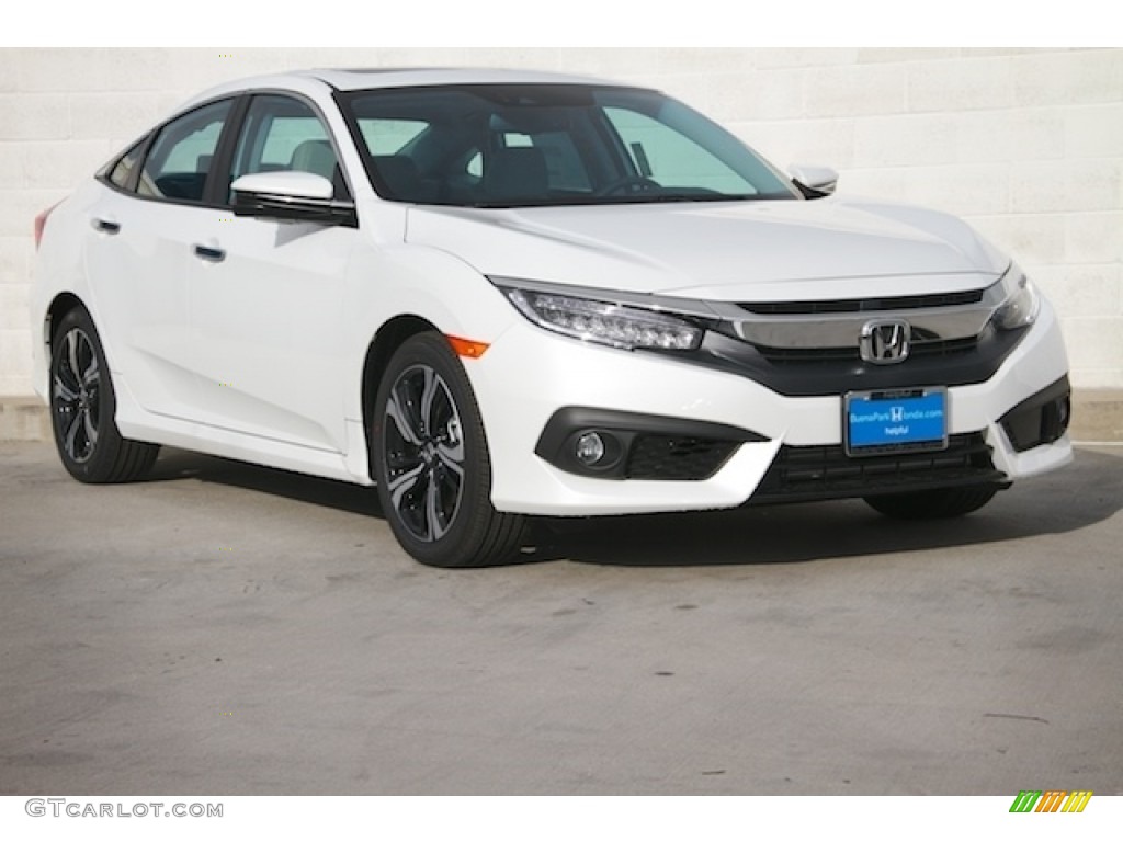 2016 Civic Touring Sedan - White Orchid Pearl / Ivory photo #1
