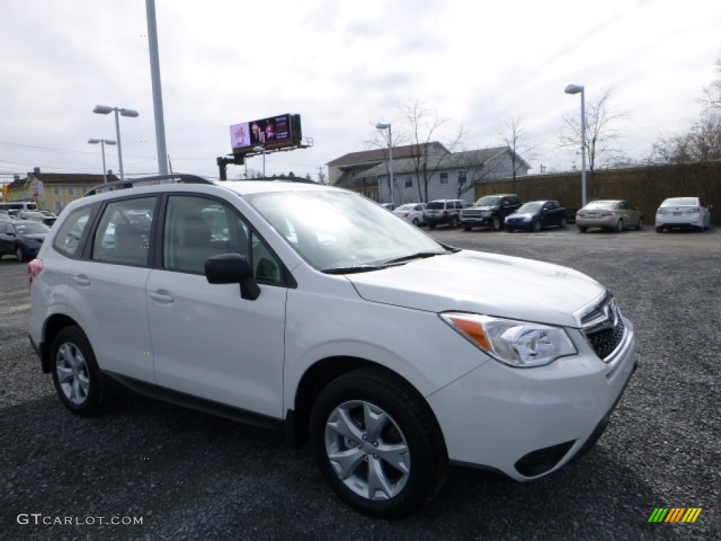 2016 Forester 2.5i - Crystal White Pearl / Gray photo #1