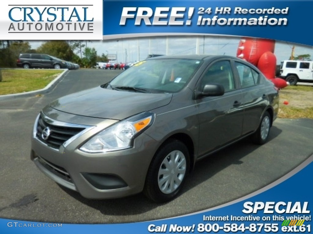 2015 Versa 1.6 S Sedan - Titanium / Charcoal photo #1