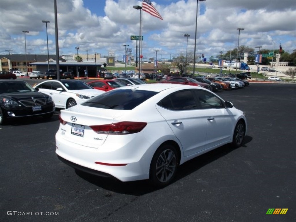 2017 Elantra Limited - White / Black photo #7