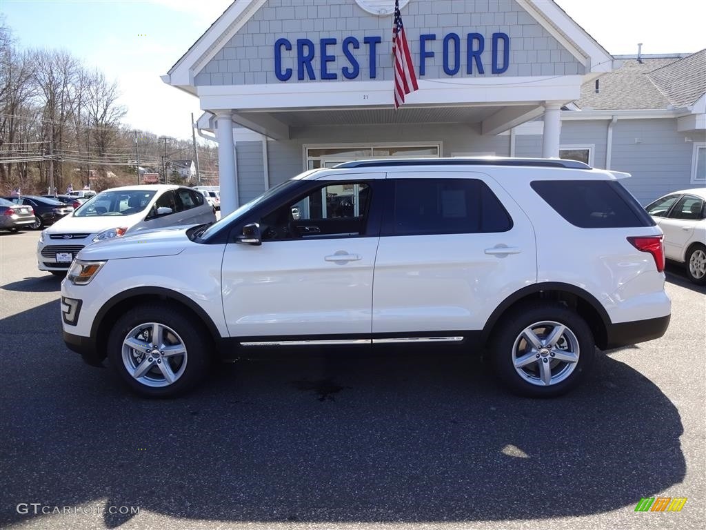 2016 Explorer XLT 4WD - White Platinum Metallic Tri-Coat / Ebony Black photo #4