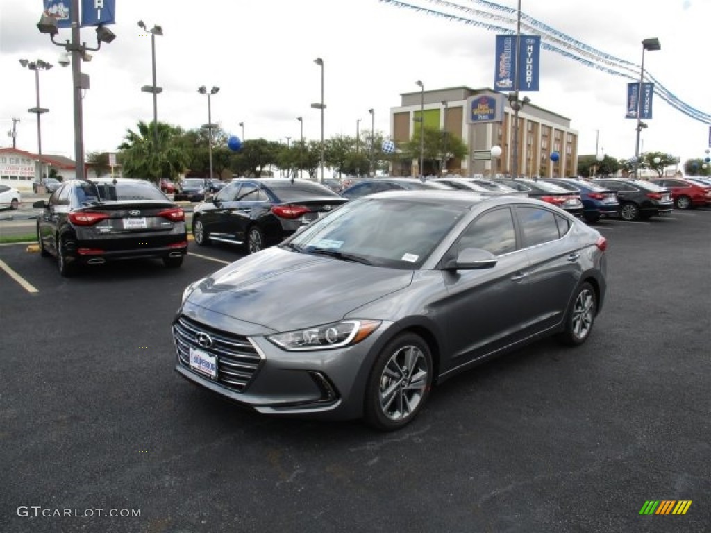 2017 Elantra Limited - Gray / Black photo #3
