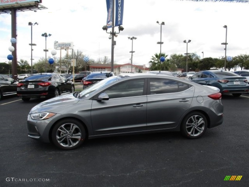 2017 Elantra Limited - Gray / Black photo #6