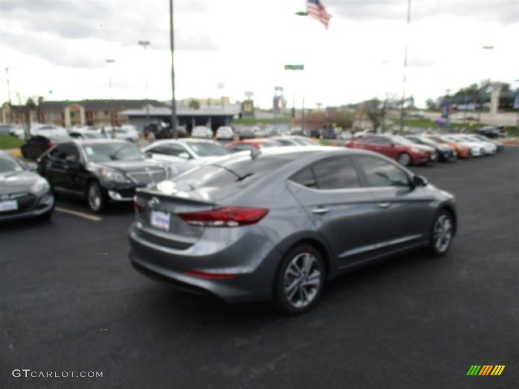 2017 Elantra Limited - Gray / Black photo #8