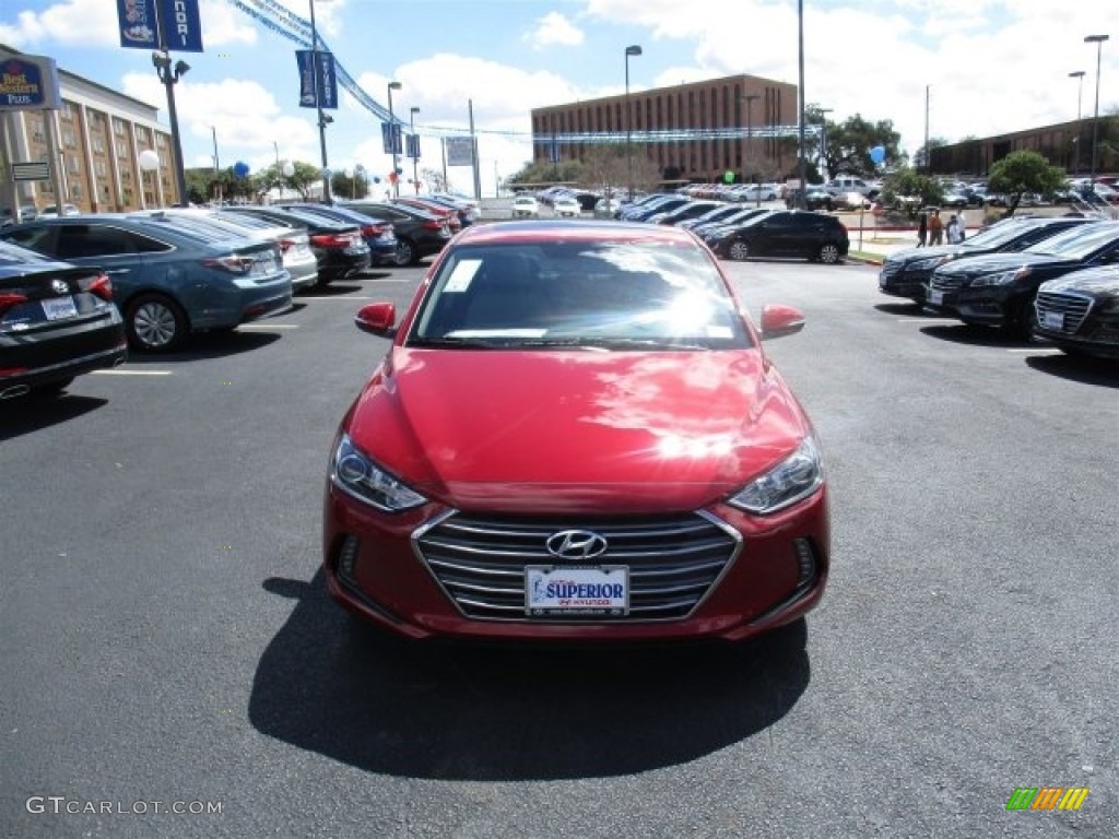 2017 Elantra Limited - Red / Beige photo #2
