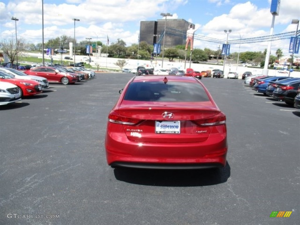 2017 Elantra Limited - Red / Beige photo #6