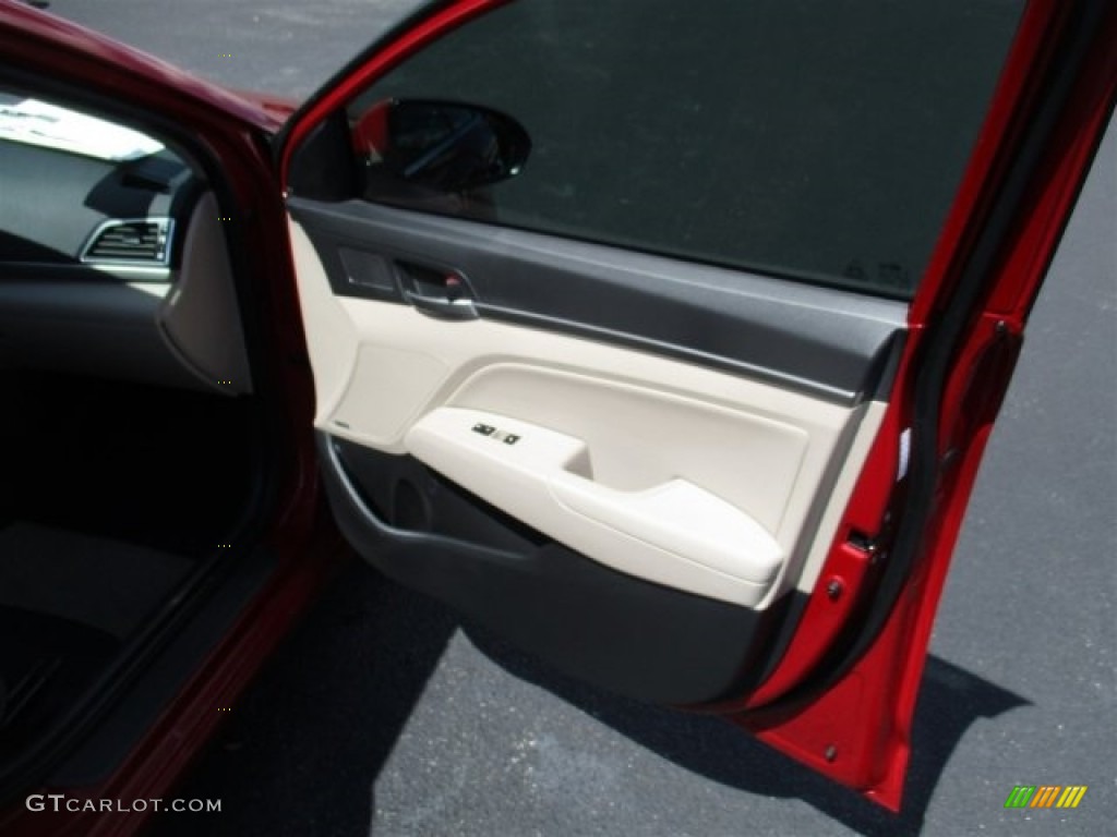 2017 Elantra Limited - Red / Beige photo #11
