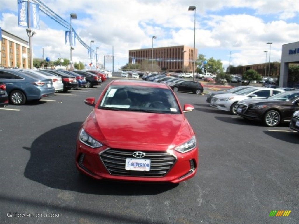 2017 Elantra Limited - Red / Gray photo #2