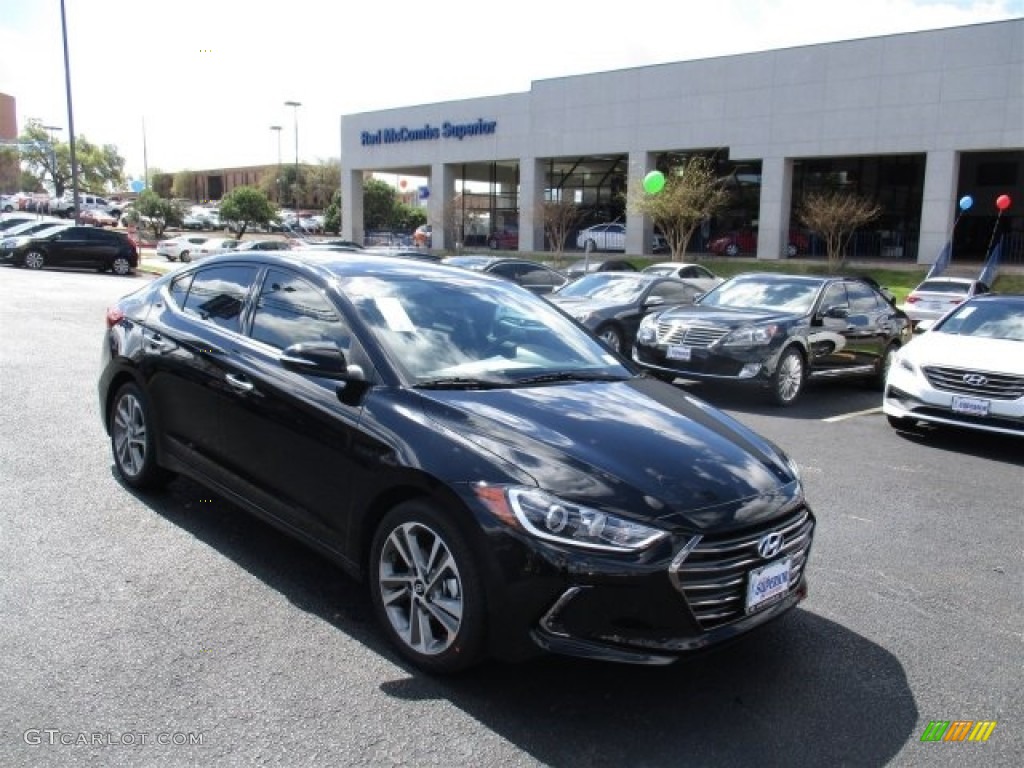 2017 Elantra Limited - Black / Gray photo #1