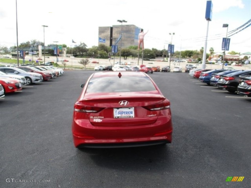 2017 Elantra Limited - Red / Gray photo #5