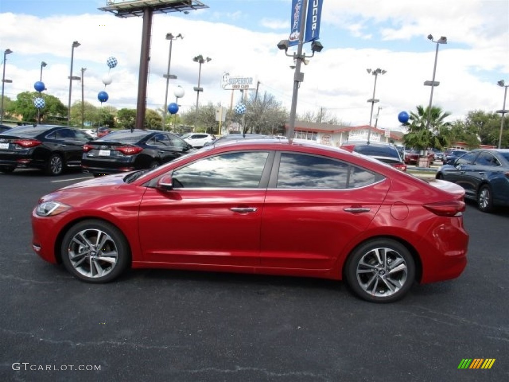 2017 Elantra Limited - Red / Gray photo #6