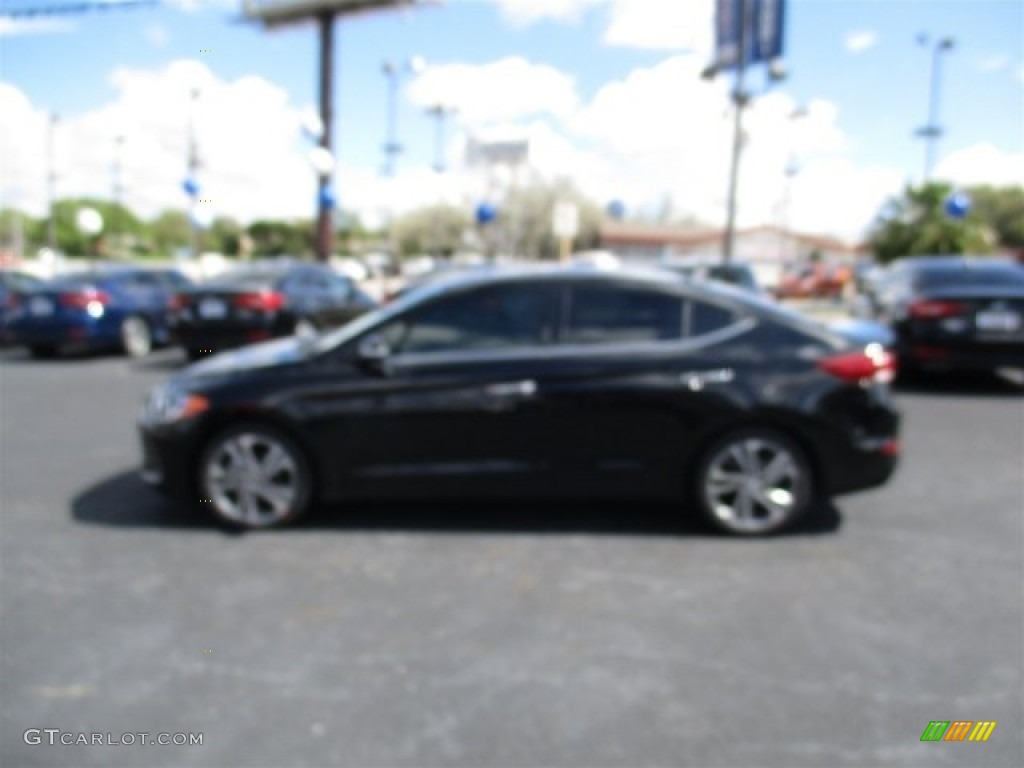 2017 Elantra Limited - Black / Gray photo #4