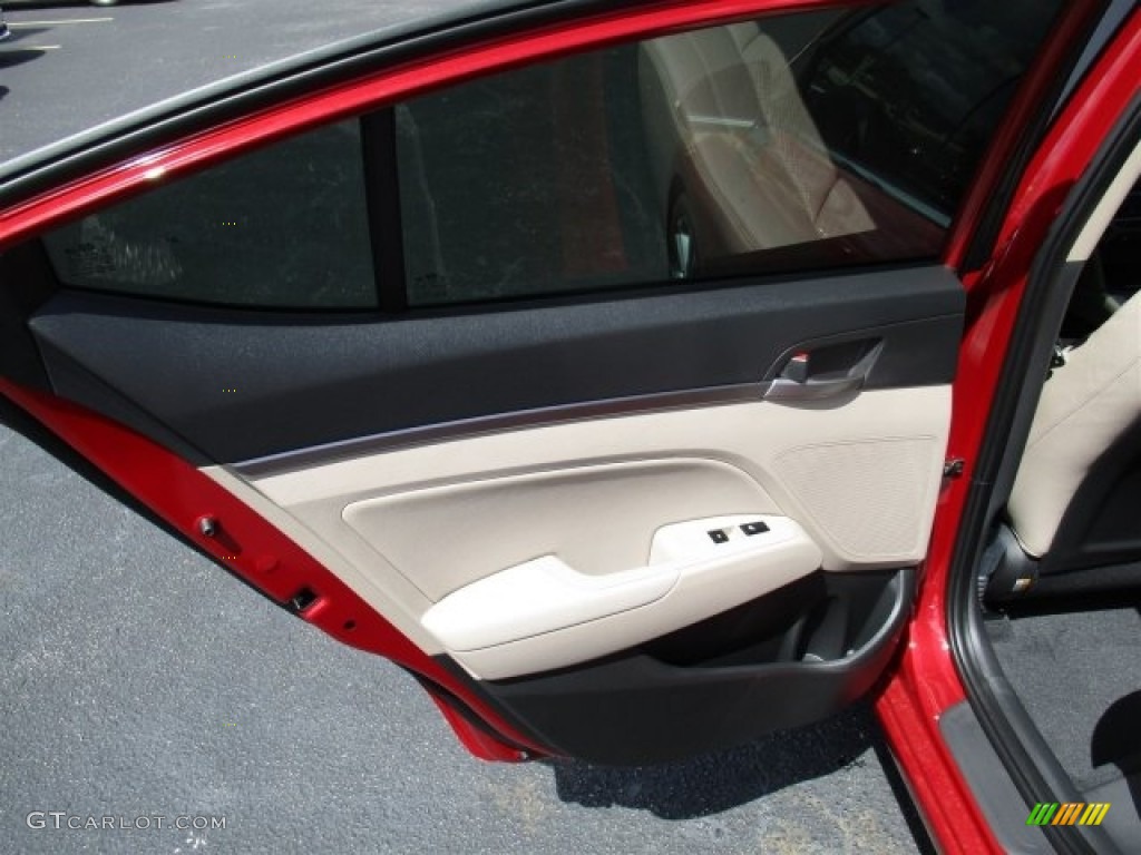 2017 Elantra Limited - Red / Beige photo #17