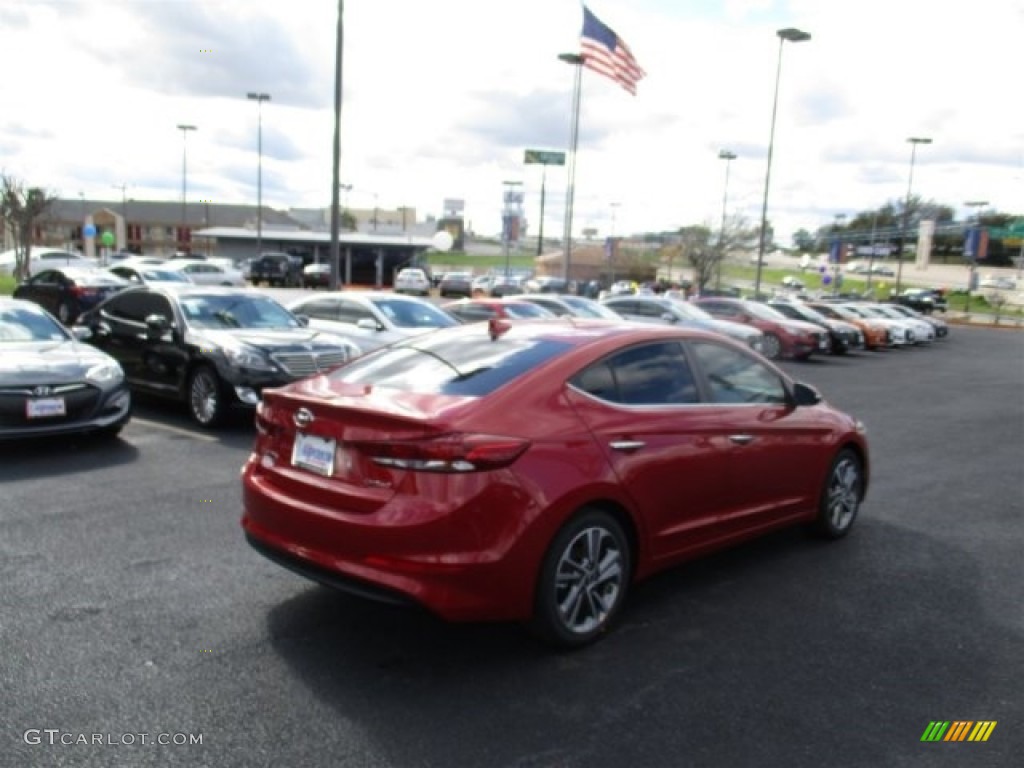 2017 Elantra Limited - Red / Gray photo #7