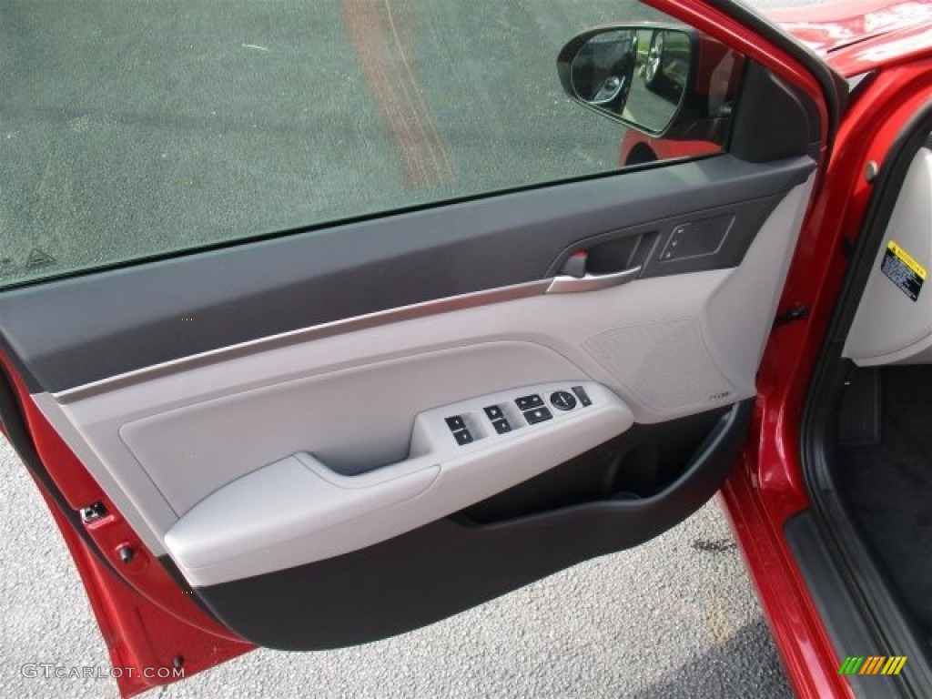 2017 Elantra Limited - Red / Gray photo #18