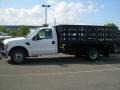 2008 Oxford White Ford F350 Super Duty XL Chassis Stake Truck  photo #2