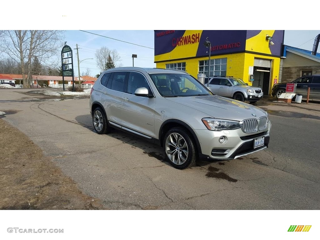 2015 X3 xDrive28d - Glacier Silver Metallic / Black photo #4