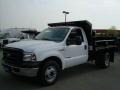 2007 Oxford White Ford F350 Super Duty Regular Cab Chassis Dump Truck  photo #1