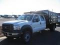 Oxford White - F350 Super Duty Crew Cab Chassis 4x4 Dump Truck Photo No. 1