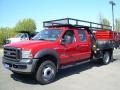 2007 Red Ford F550 Super Duty XL Crew Cab Commercial  photo #1