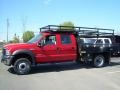 2007 Red Ford F550 Super Duty XL Crew Cab Commercial  photo #2
