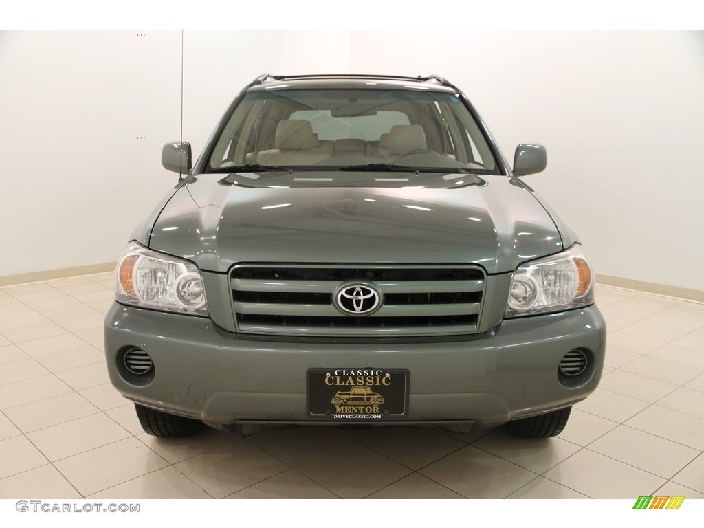 2006 Highlander V6 - Oasis Green Pearl / Ivory Beige photo #2