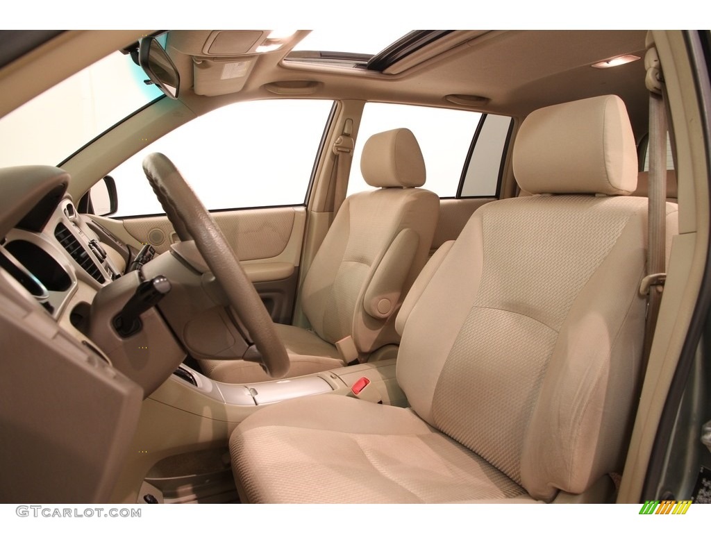 2006 Highlander V6 - Oasis Green Pearl / Ivory Beige photo #5