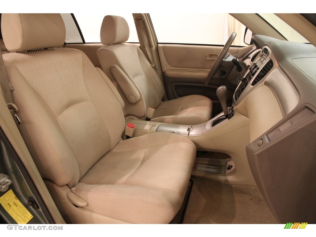 2006 Highlander V6 - Oasis Green Pearl / Ivory Beige photo #12