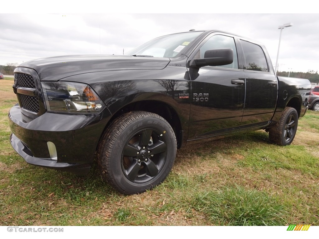 2016 1500 Express Crew Cab 4x4 - Brilliant Black Crystal Pearl / Black/Diesel Gray photo #1