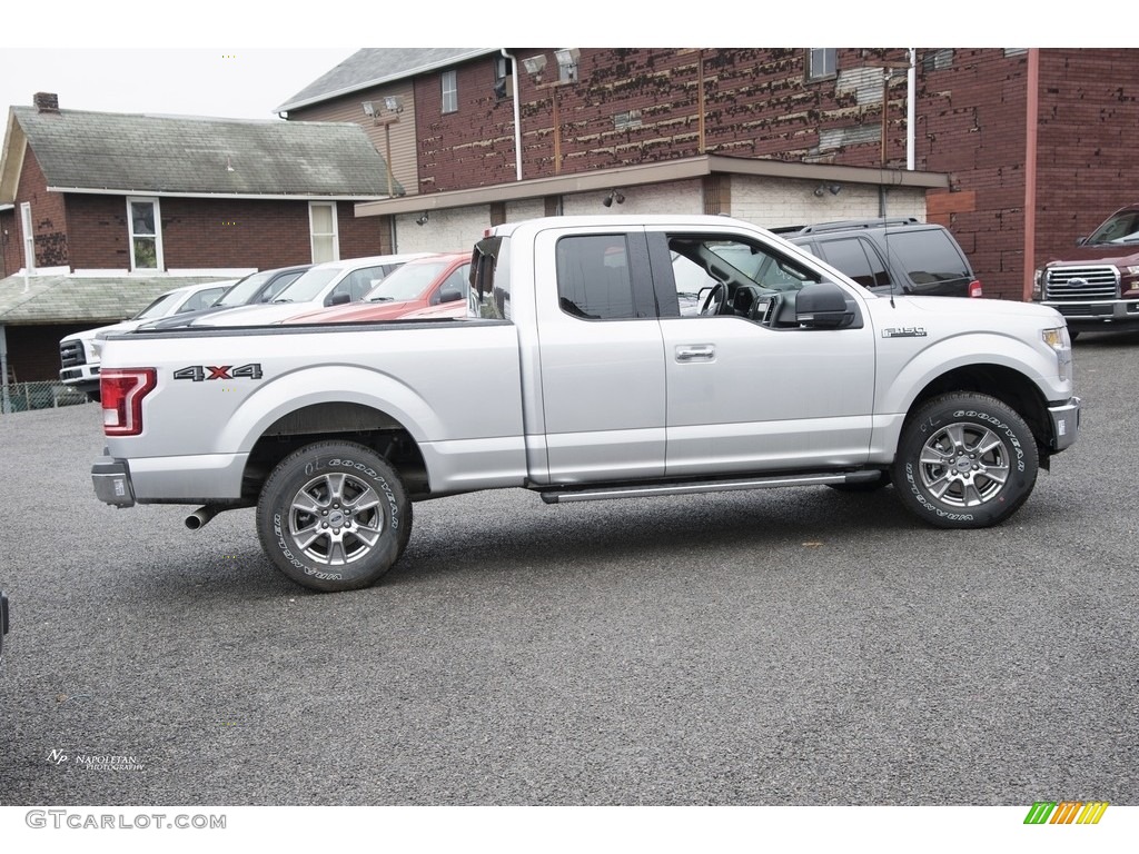 2016 F150 XLT SuperCab 4x4 - Ingot Silver / Medium Earth Gray photo #3