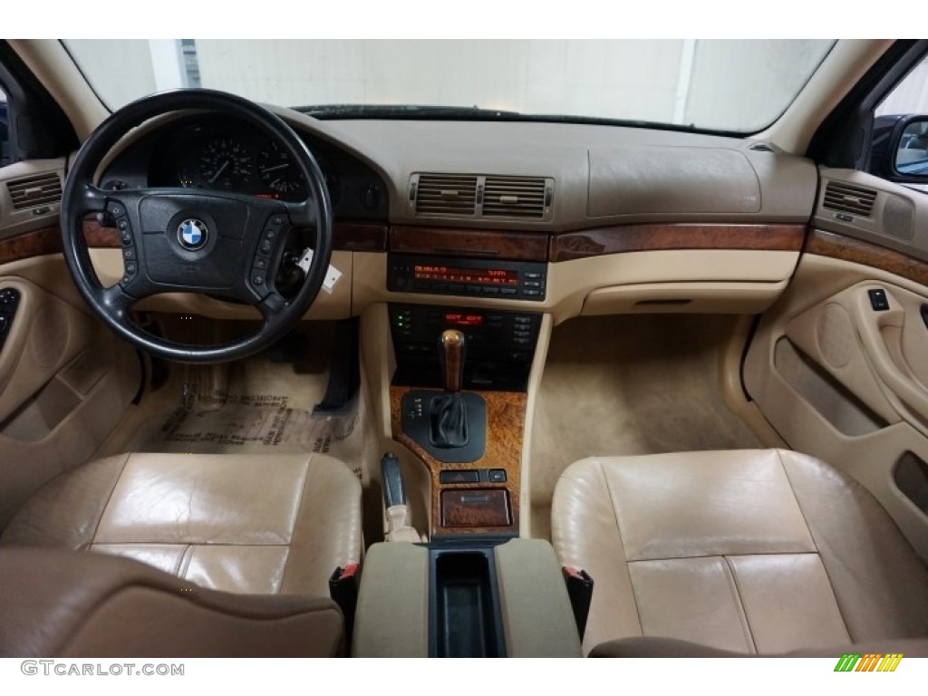 2001 5 Series 525i Sedan - Orient Blue Metallic / Sand Beige photo #26