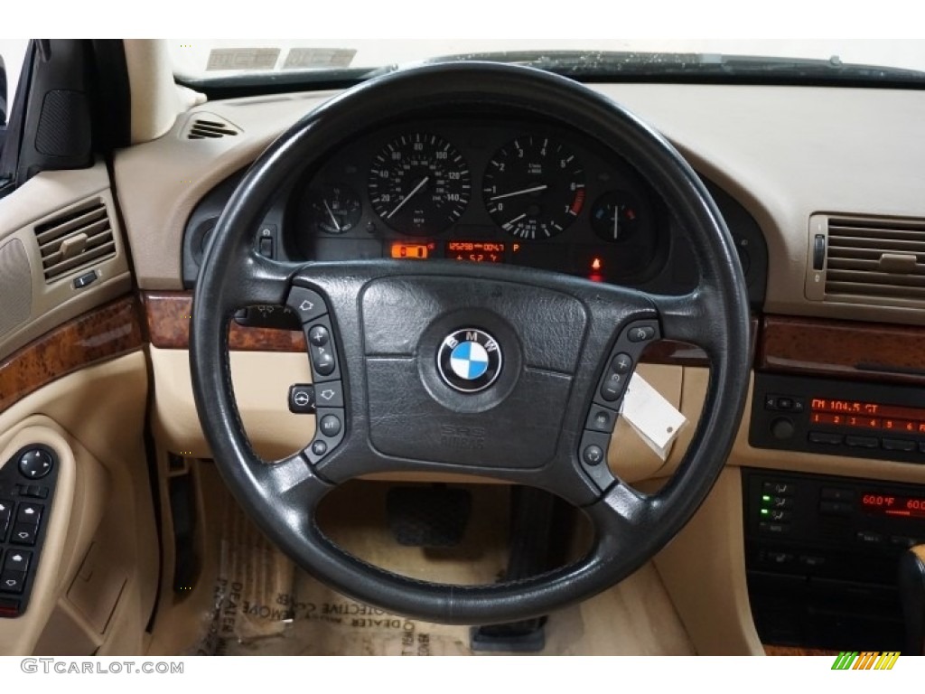 2001 5 Series 525i Sedan - Orient Blue Metallic / Sand Beige photo #28