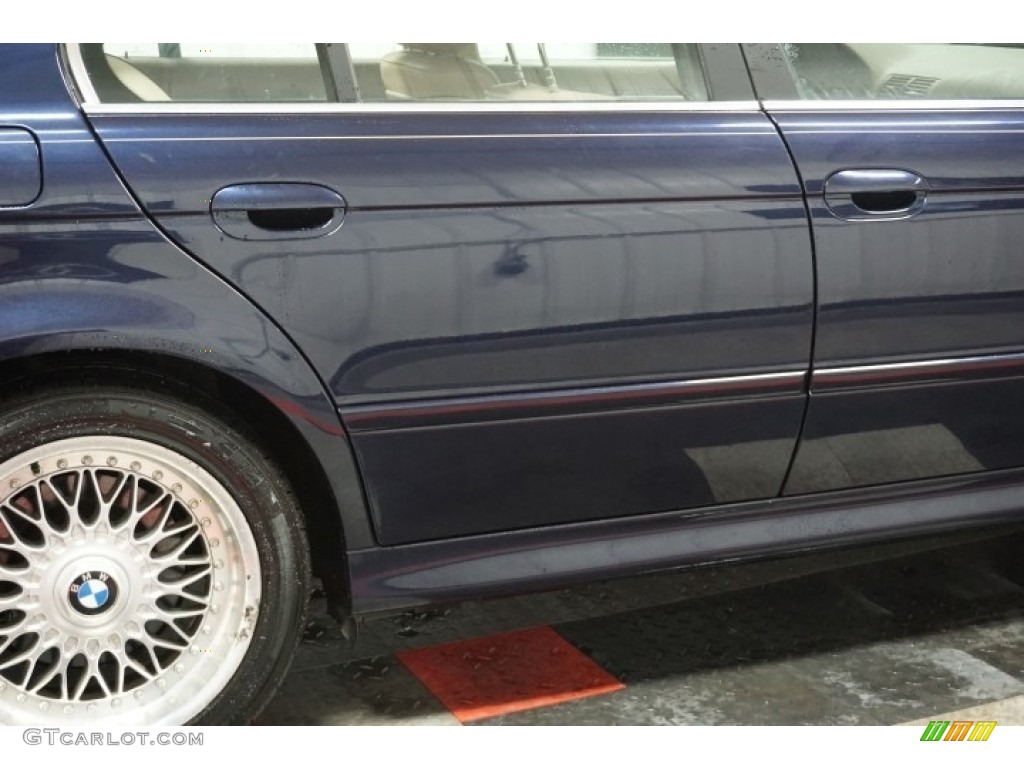 2001 5 Series 525i Sedan - Orient Blue Metallic / Sand Beige photo #63