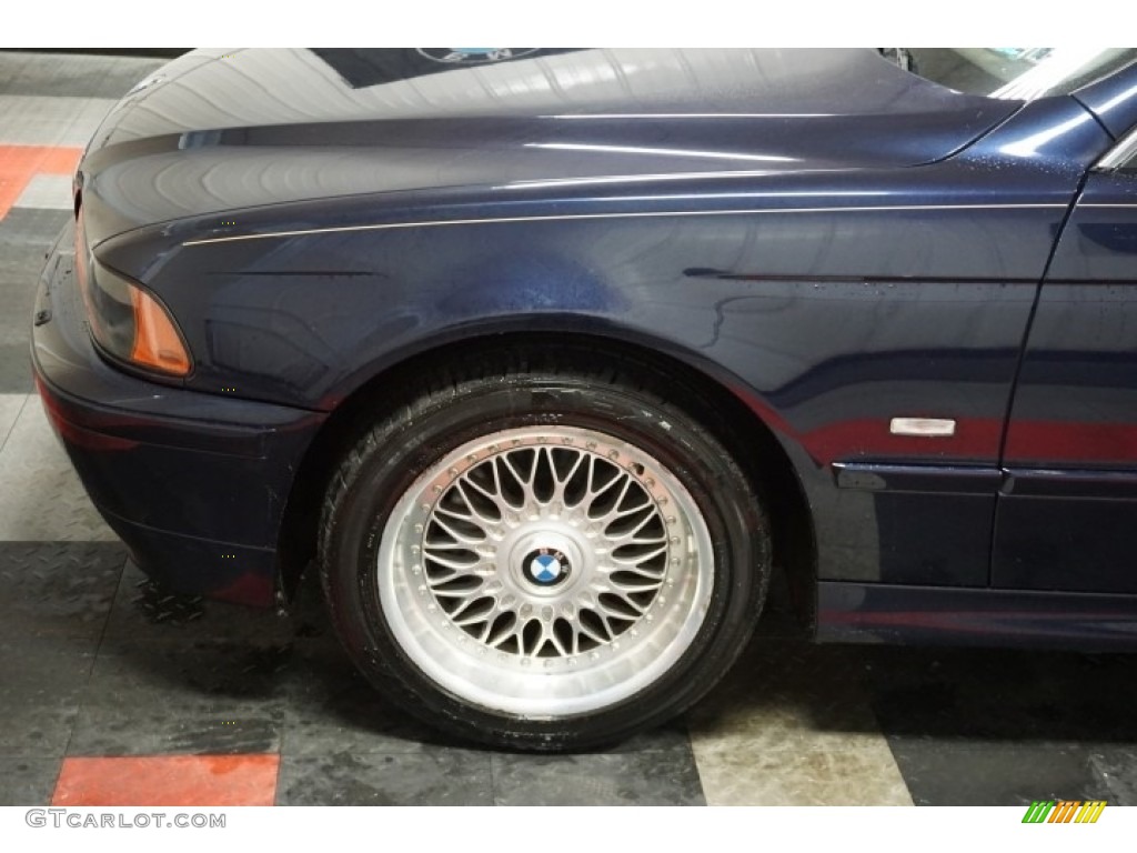 2001 5 Series 525i Sedan - Orient Blue Metallic / Sand Beige photo #79