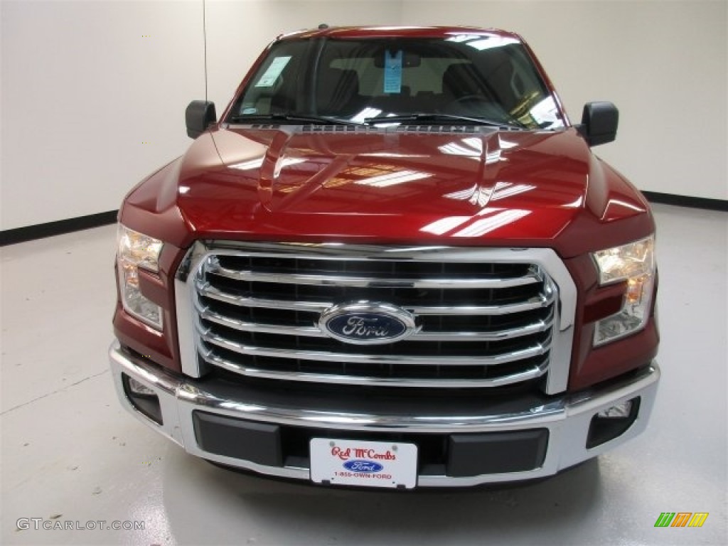 2016 F150 XLT SuperCrew - Ruby Red / Medium Earth Gray photo #3