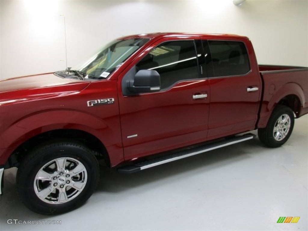 2016 F150 XLT SuperCrew - Ruby Red / Medium Earth Gray photo #5