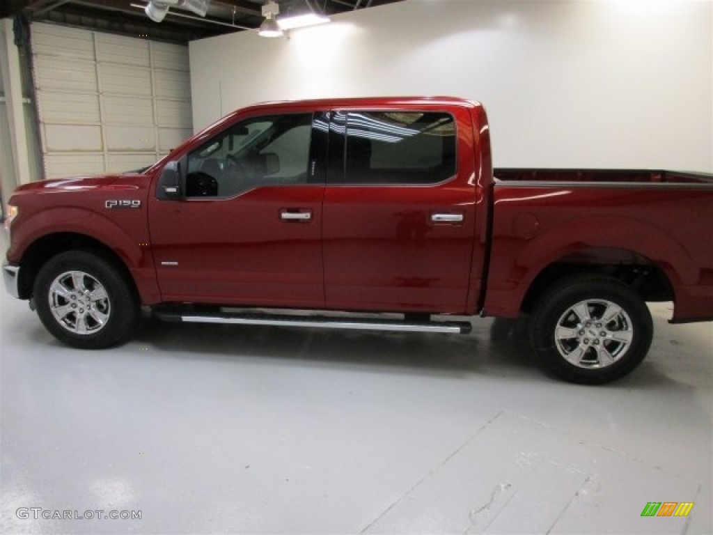 2016 F150 XLT SuperCrew - Ruby Red / Medium Earth Gray photo #6