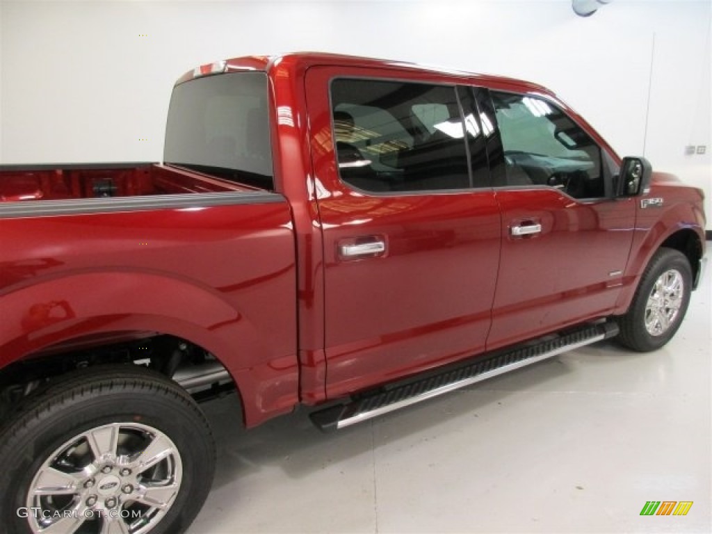 2016 F150 XLT SuperCrew - Ruby Red / Medium Earth Gray photo #11
