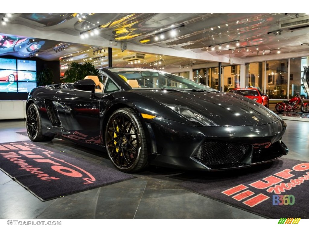 2010 Gallardo LP560-4 Spyder - Nero Noctis (Black) / Marrone Janus photo #3