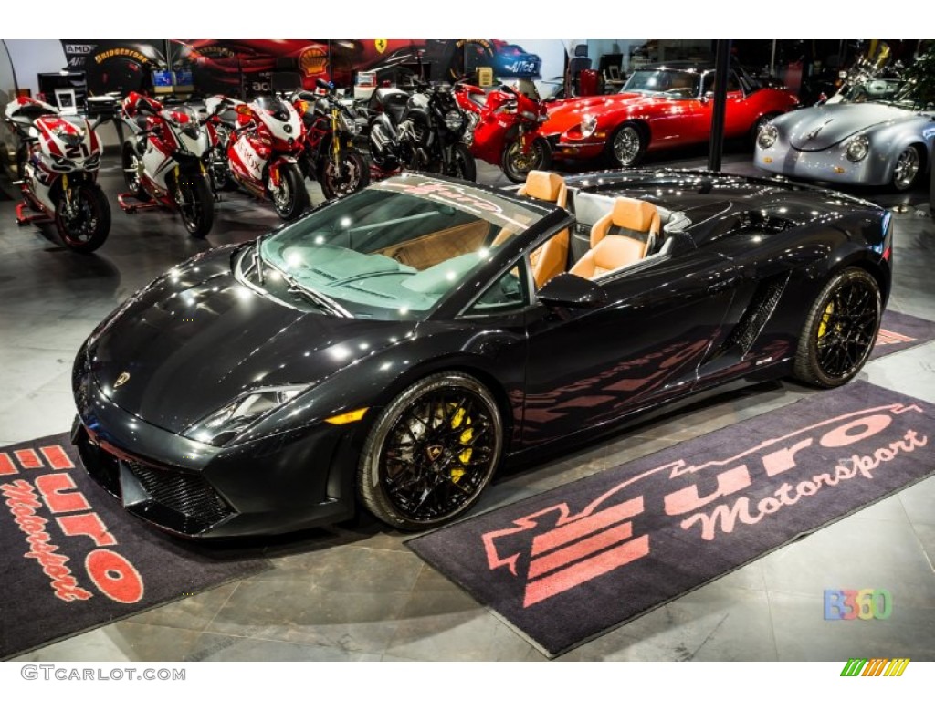 2010 Gallardo LP560-4 Spyder - Nero Noctis (Black) / Marrone Janus photo #18