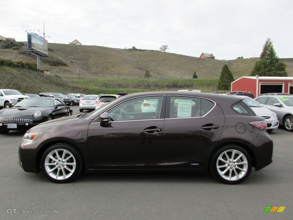 2011 CT 200h Hybrid Premium - Fire Agate Pearl / Black photo #4